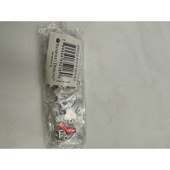 BANBERRY DESIGNS Christmas Ornament Hooks - Set of 12 Metal Boot Stocking New - Picture 6 of 6